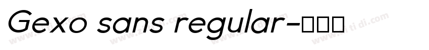 Gexo sans regular字体转换